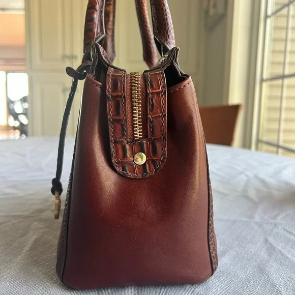 Brahmin Pecan Brown Leather Satchel - Picture 2 of 12
